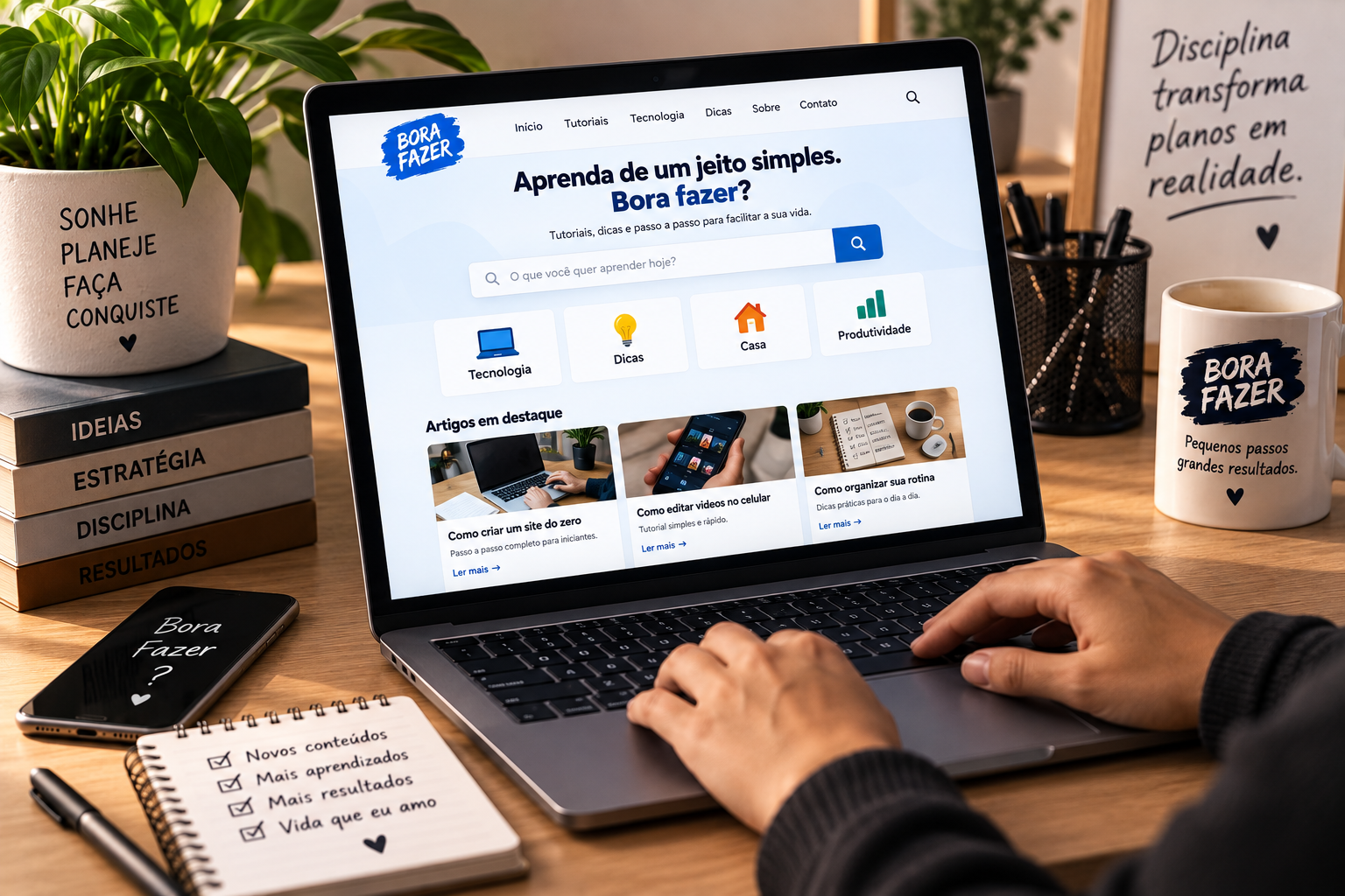 Site pronto apos criar um do zero