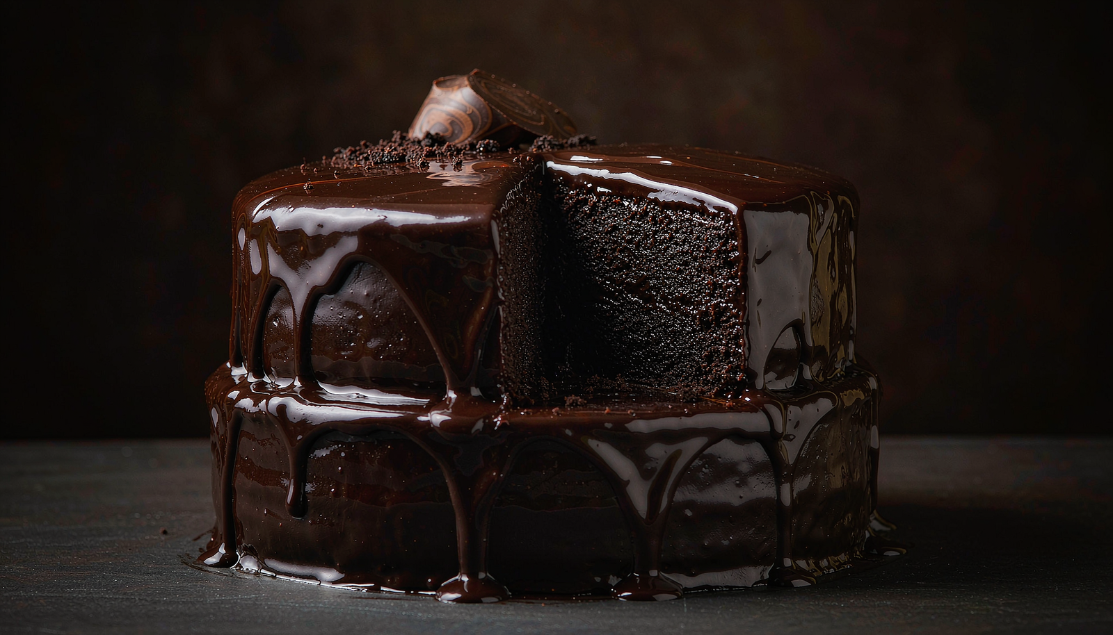Bolo de chocolate fofinho com cobertura