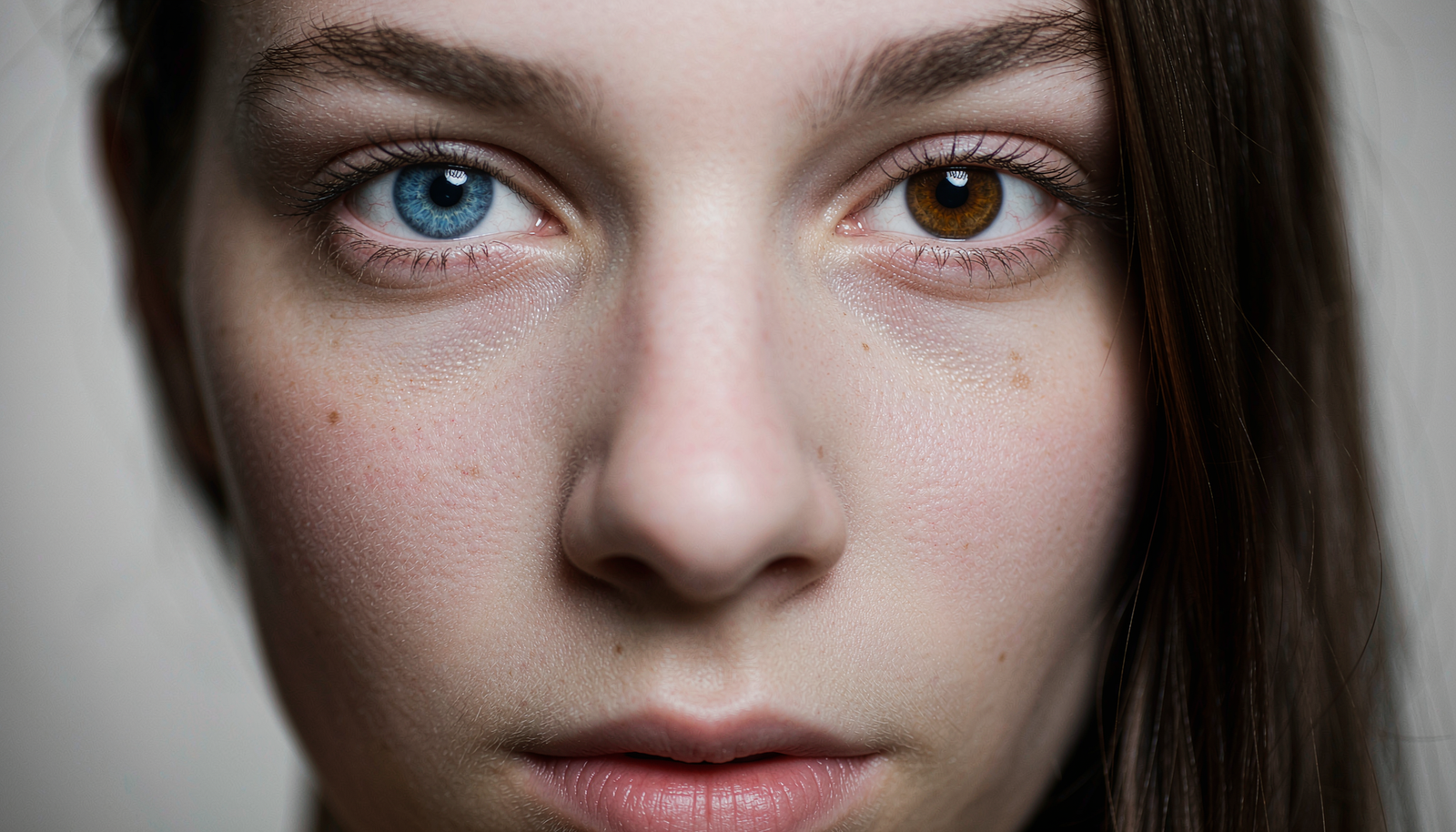 Pessoa com heterocromia e olhos de cores diferentes